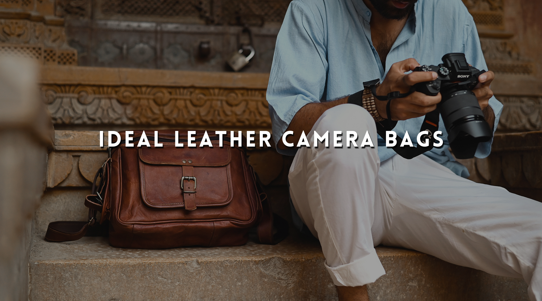 Ideal leather camera bag for photographers