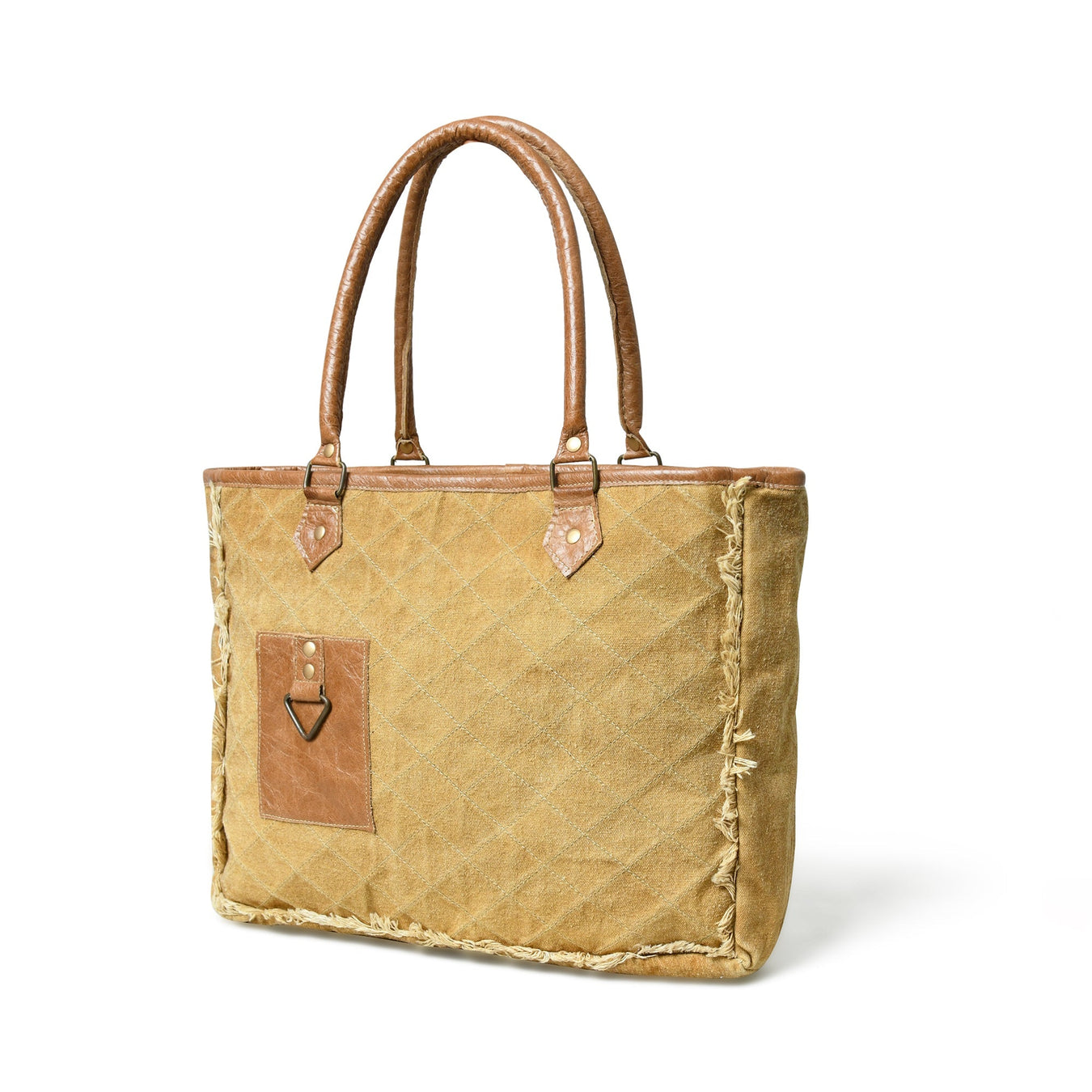 Buy Leather Canvas Tote Bag Online 
