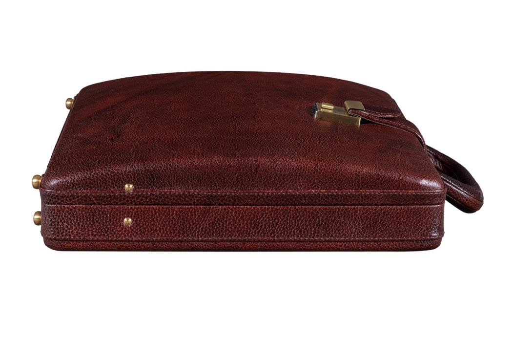 Leather Executive Men's Leather Attache Briefcase