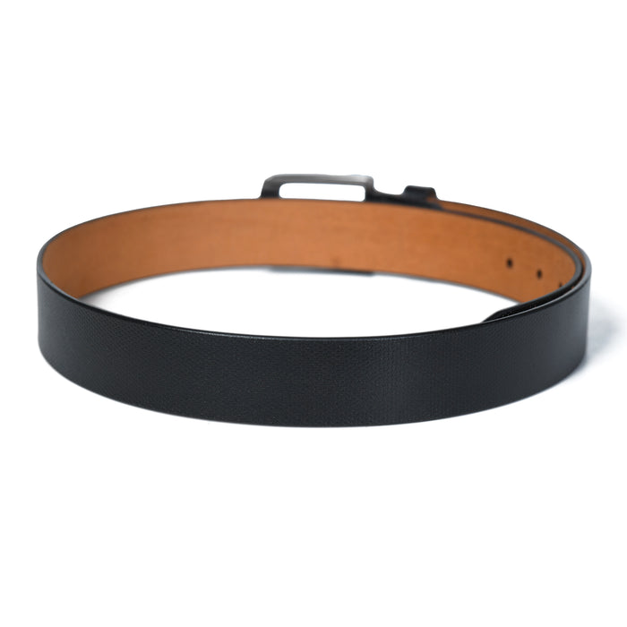 Mahetri Solid Black Leather Belt