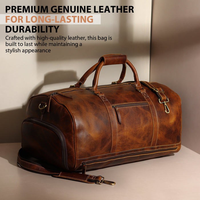Heritage Buffalo Leather Duffel Bag