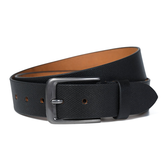 Mahetri Solid Black Leather Belt