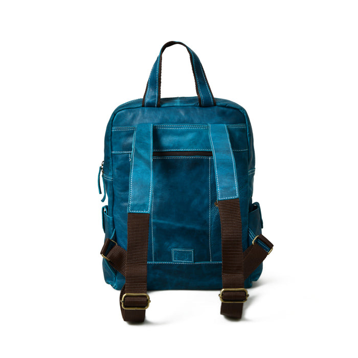 Blue Portland 7 Pockets Backpack