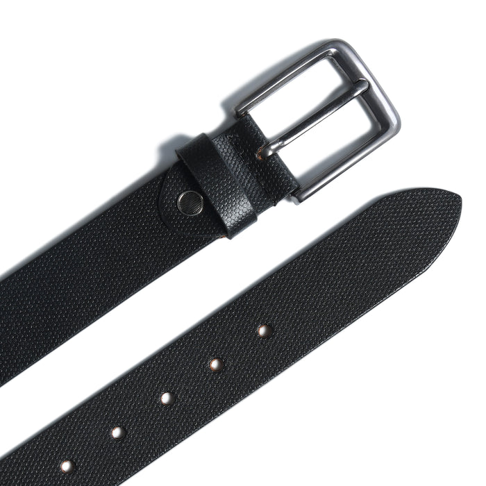 Mahetri Solid Black Leather Belt