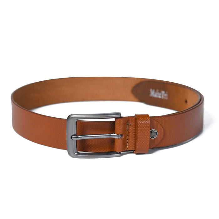 Casual Tan Genuine Leather Men's Belt