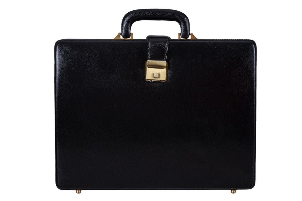 Leather Executive Men's Leather Attache Briefcase