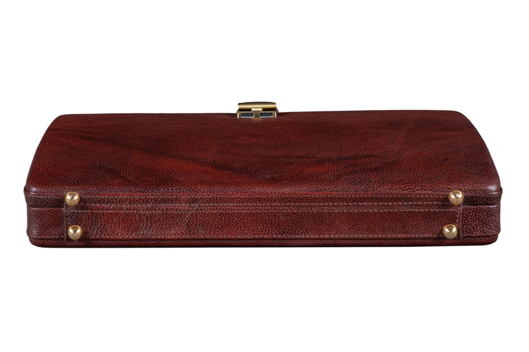 Leather Executive Men's Leather Attache Briefcase