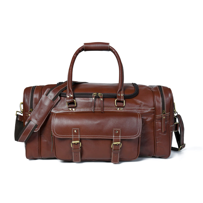 Genuine Leather Travel Duffle Bag