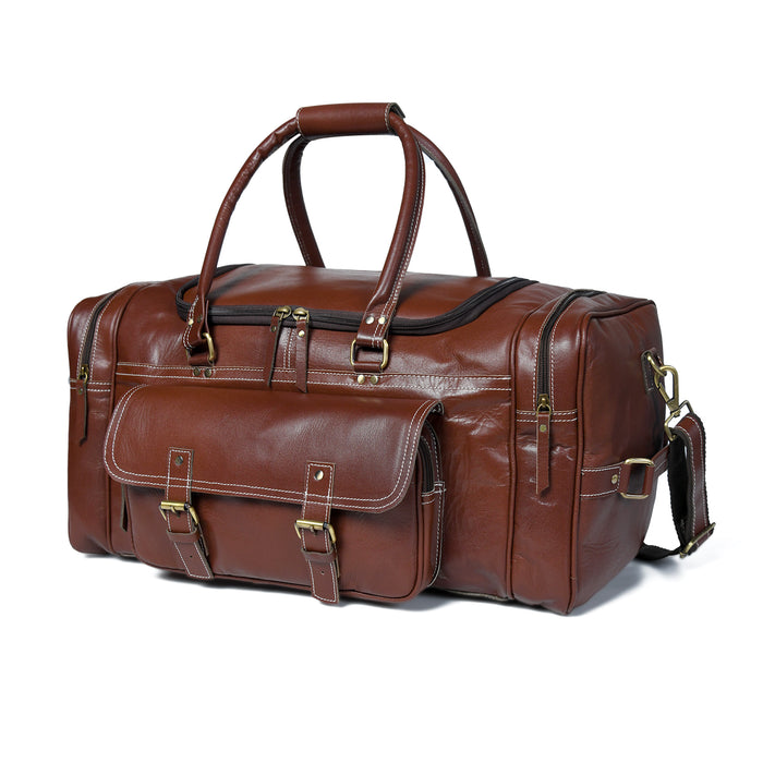 Genuine Leather Travel Duffle Bag
