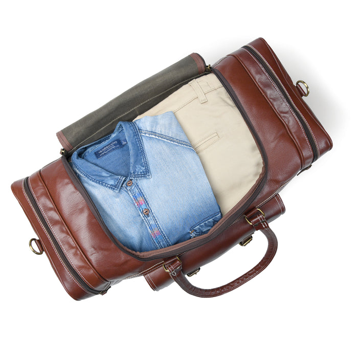 Genuine Leather Travel Duffle Bag