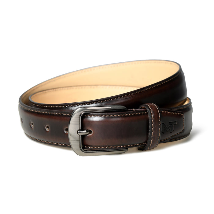 Eclipse Dark Brown Leather Belt