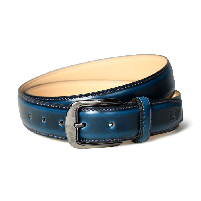 Eclipse Blue Leather Belt