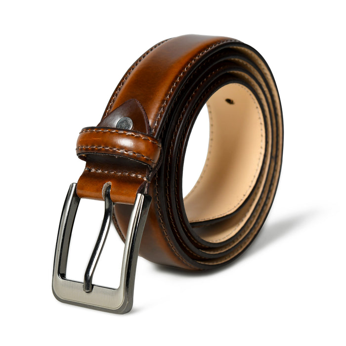 Eclipse Caramel Leather Belt