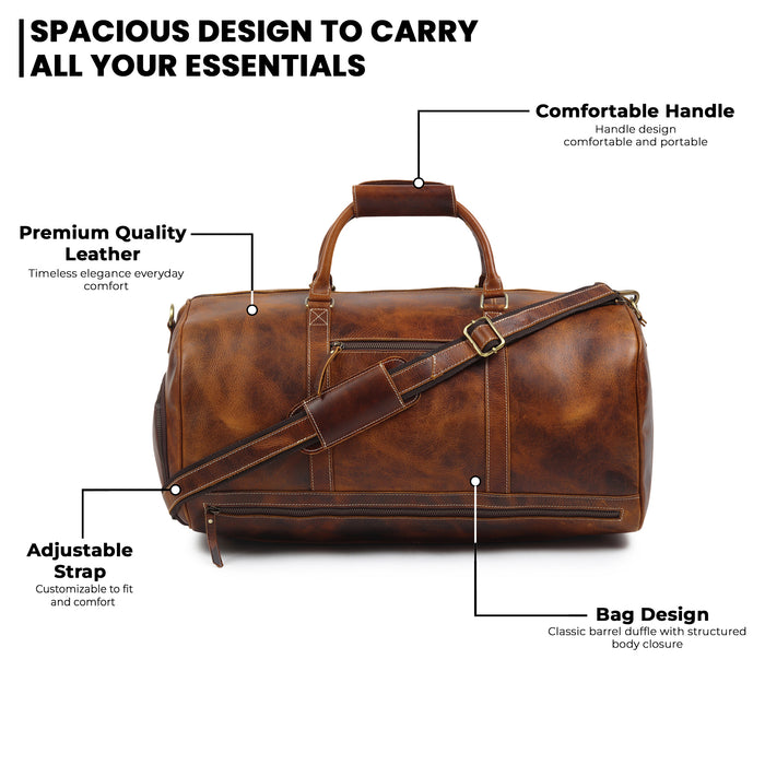 Heritage Buffalo Leather Duffel Bag