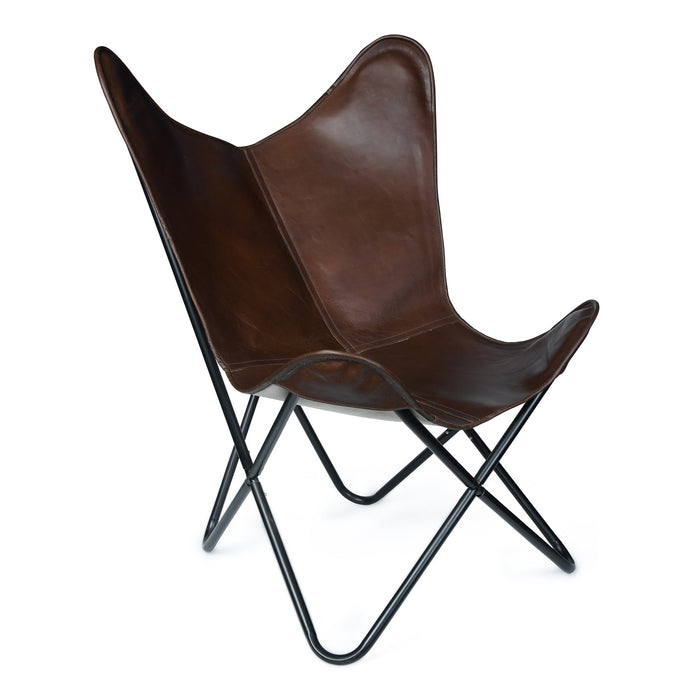 Dark Cuero Butterfly Chair