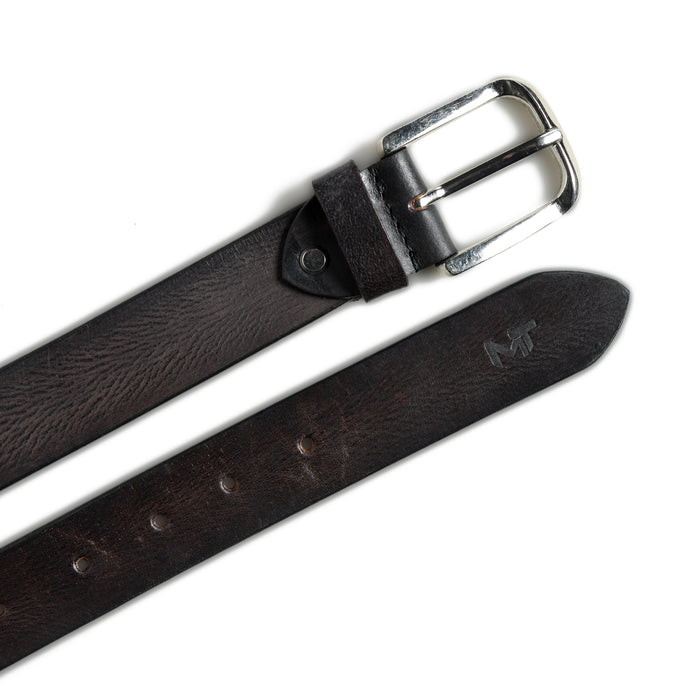 Formal Black Leather Belt for Men