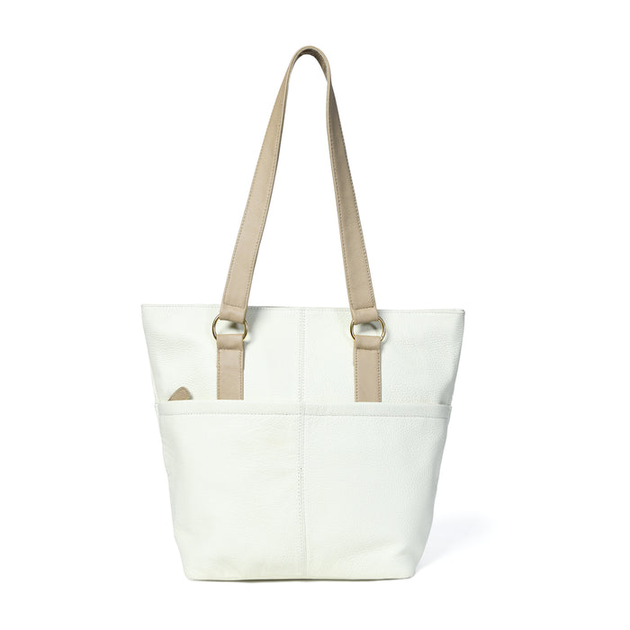 The Ivory Leather Tote