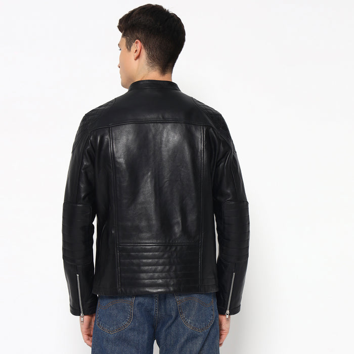 Signature Black Men's Leather Jacket