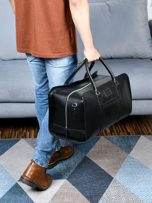 Metro Flair Black Solid Duffle