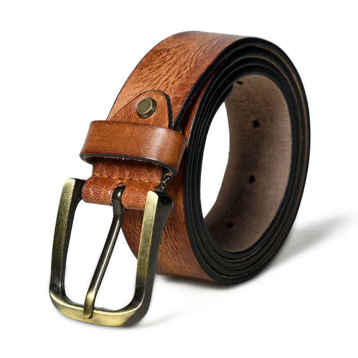 Formal Tan Leather Belt for Men