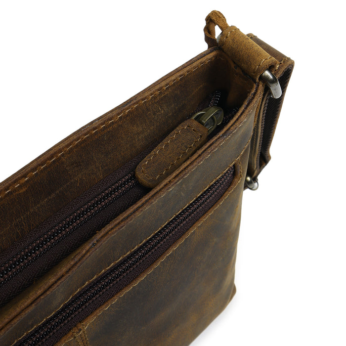 Vintage Buffalo Leather Messenger Bag