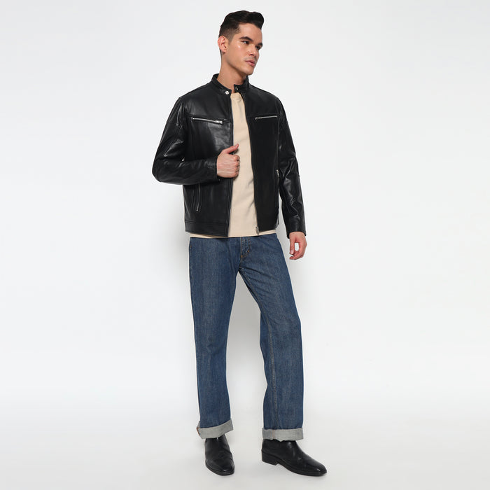 City Rider Black Leather Jacket