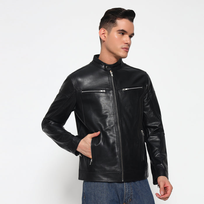 City Rider Black Leather Jacket
