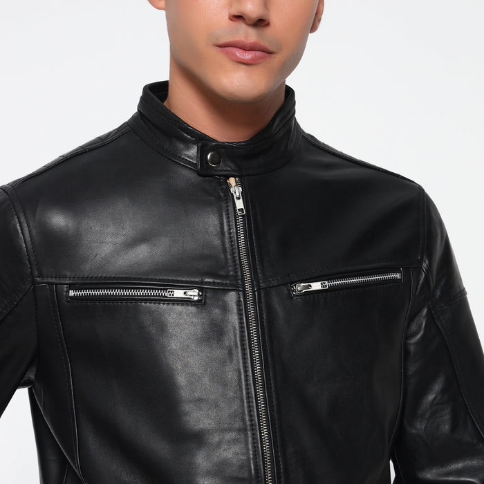 City Rider Black Leather Jacket