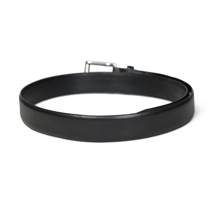 Textured Black Formal Leather Belt