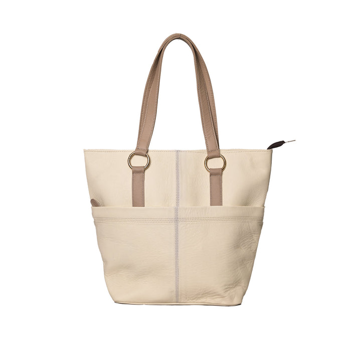 The Ivory Leather Tote