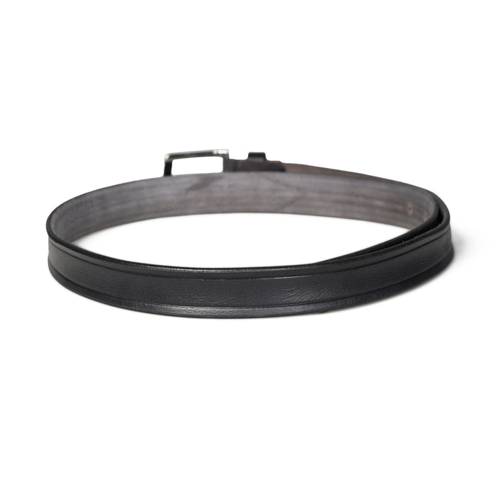 Refined Texture Black Leather Belt