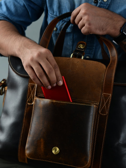 Walker Buffalo Leather Office Travel Bag