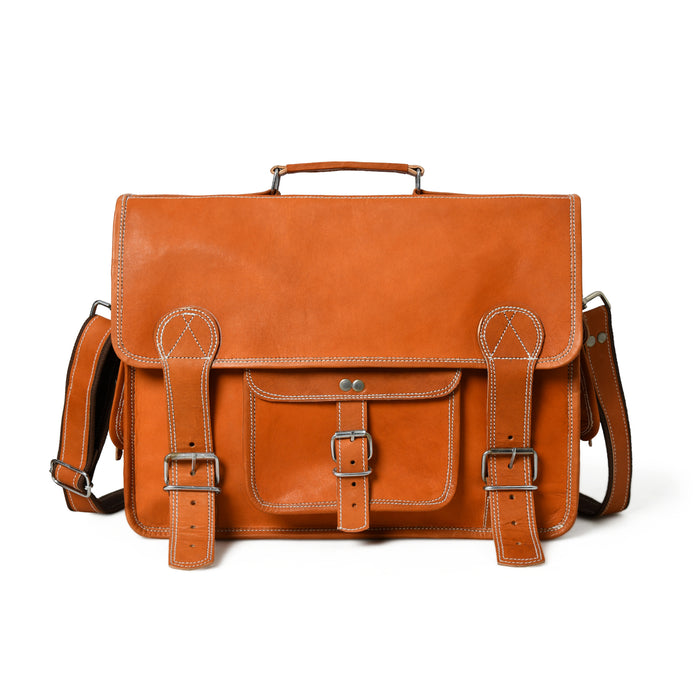 Ginger Grip Leather Briefcase