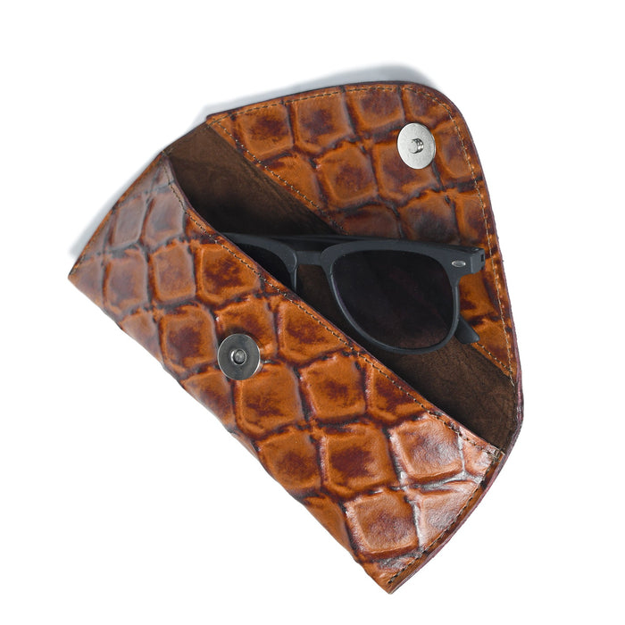 Croco Leather Sunglasses Cover