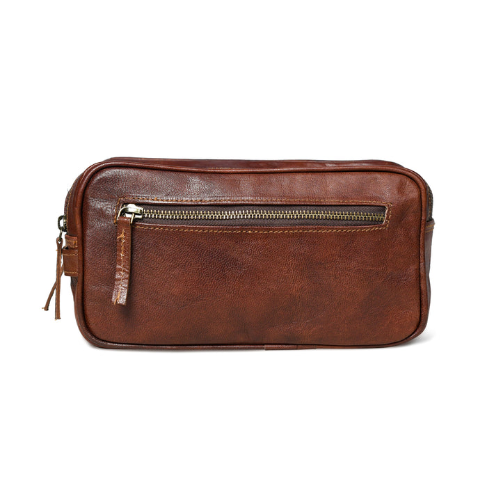 Twin Section Toiletry- Dark Brown