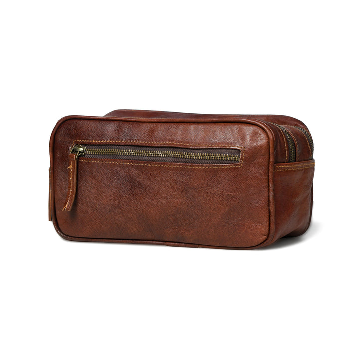 Twin Section Toiletry- Dark Brown