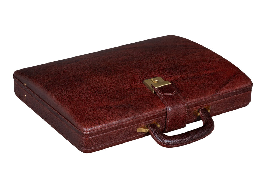 Leather Executive Men's Leather Attache Briefcase