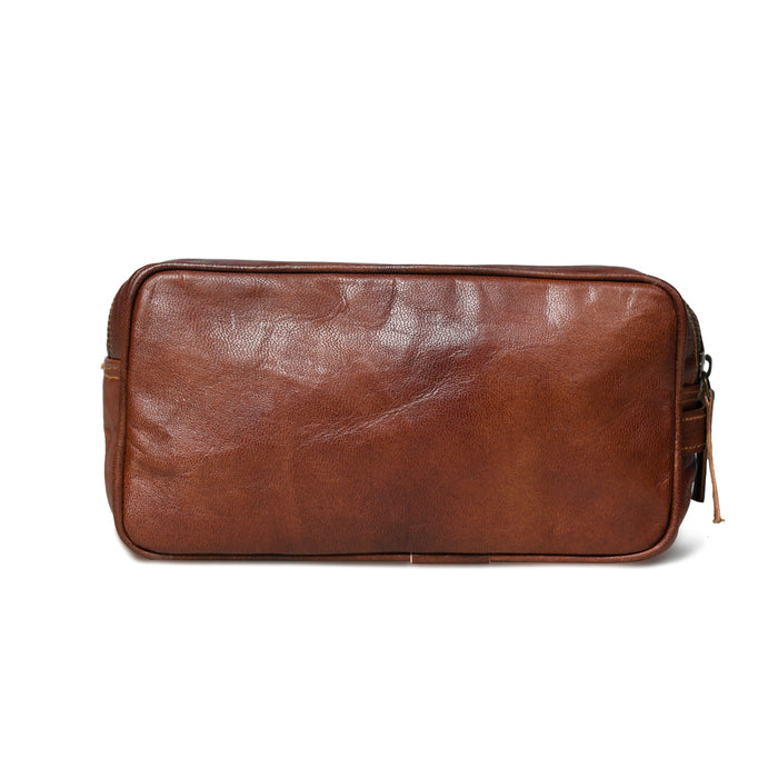 Twin Section Toiletry- Dark Brown