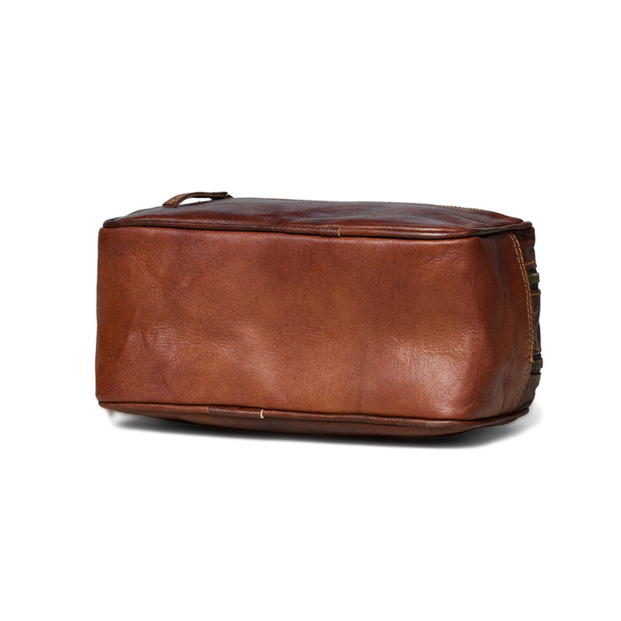 Twin Section Toiletry- Dark Brown