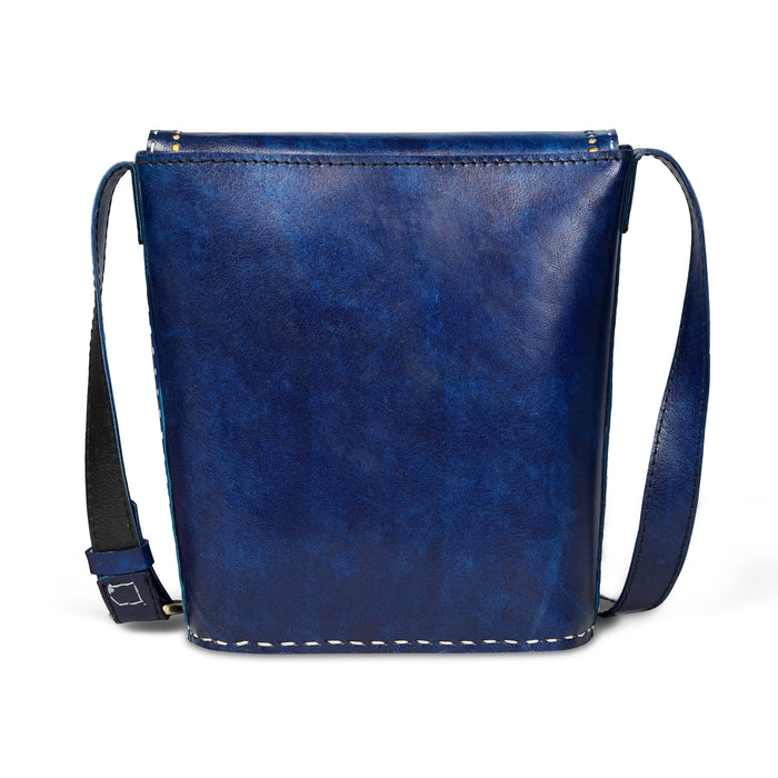 Vibrant Heritage Ajrakh Satchel - Blue