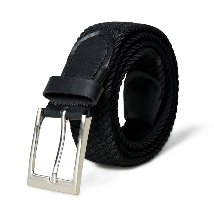 Braided Black Canvas Belt
