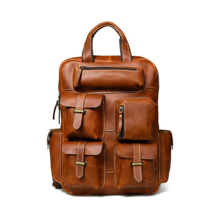 The Adventurer7 Pockets Backpack - Mahogany Brown