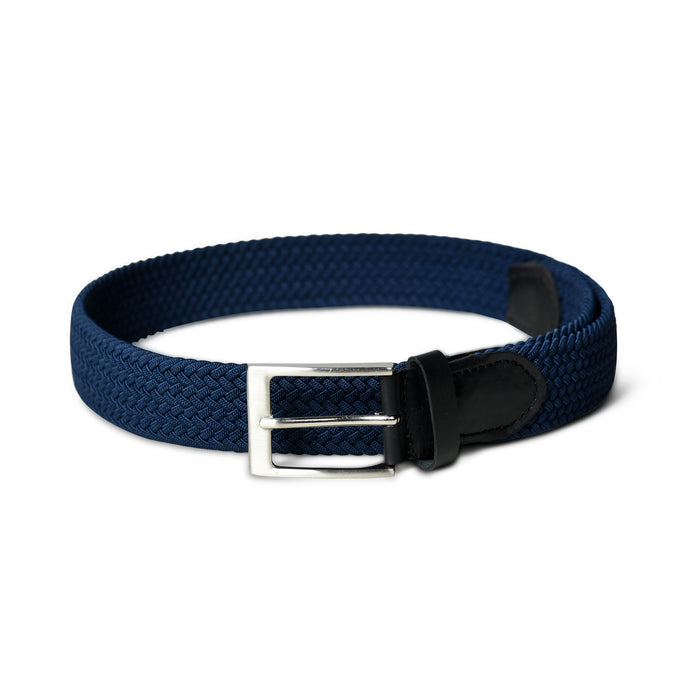 Braided Blue Canvas Belt