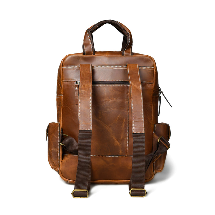 The Adventurer 7 Pockets Backpack- Brown