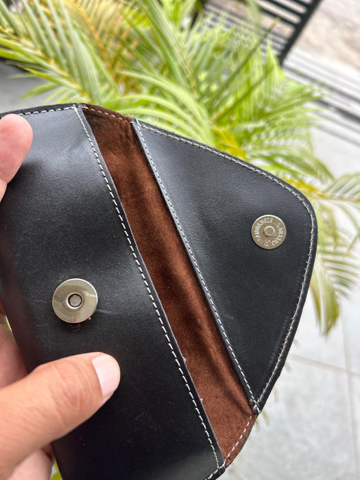 Black Leather Sunglasses Case