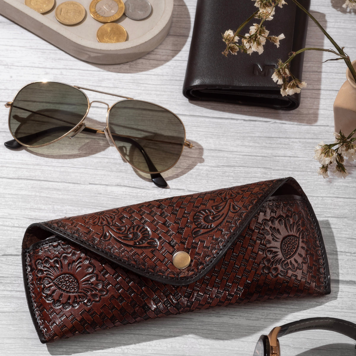 Designer Sunglasses Leather Case - Main Image