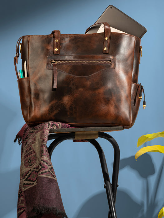 Luxury Kodiak Tote - Dark Brown