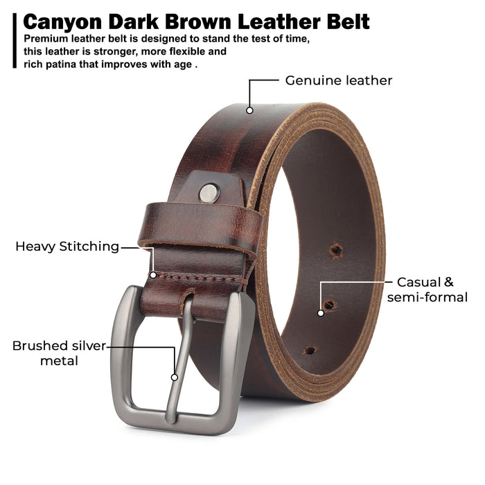 Canyon Full Grain Leather Belt