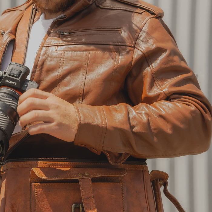 Men's Brown Leather Jacket