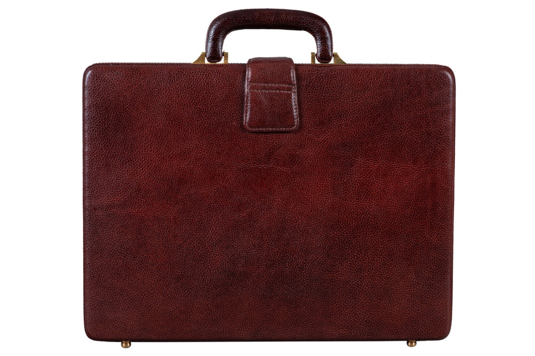 Leather Executive Men's Leather Attache Briefcase